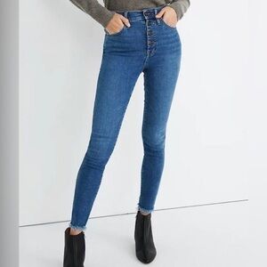 Madewell jeans 10" High Rise Skinny Jeans Button Front Edition size 26